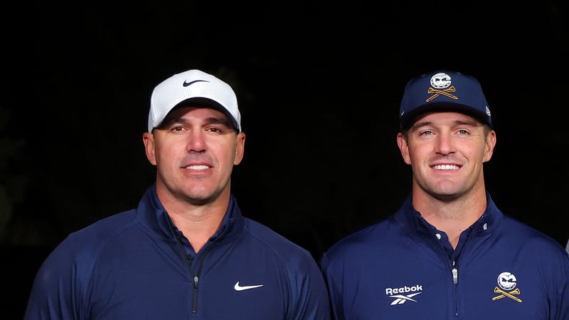 Beim Teamdinner von Ryder-Cup-Kapitän Keegan Bradley waren auch zwei LIV-Spieler dabei – Koepka und Dechambeau. (Foto: Getty)