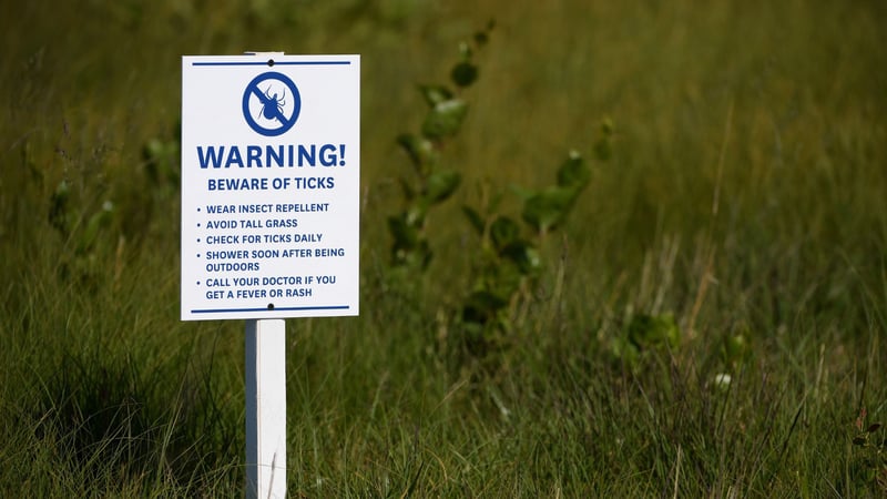 Zeckenschutz: Hinweisschild bei der US Open (Foto: Getty)