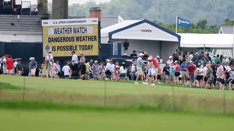 Die US Open 2025 wird sehr nass. (Foto: Getty)
