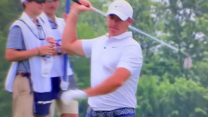 Rory McIlroy bei der US Open 2025. (Screenshot: X/ Christopher Powers)