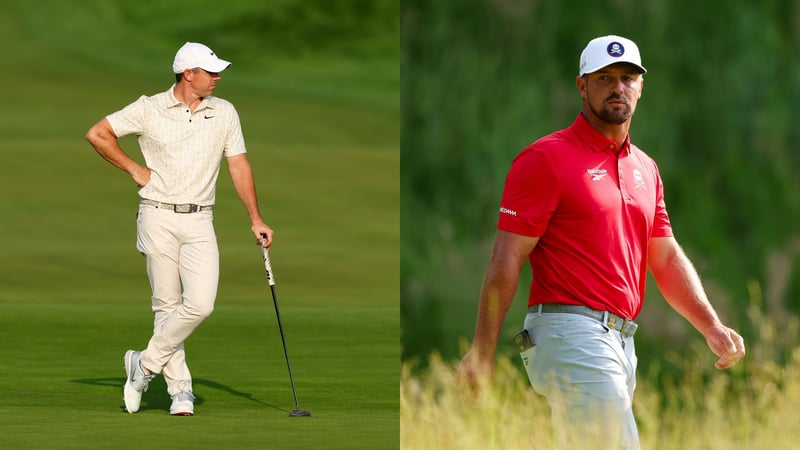 So ist die erste Runde von Rory McIlroy und Bryson DeChambeau verlaufen. Foto: Getty)