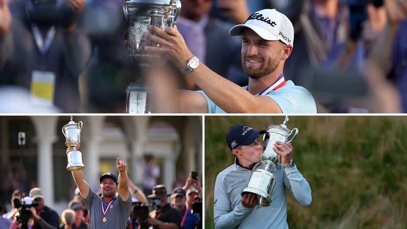 Die Sieger der letzten drei US Open: Was kriegt der Sieger von 2025? (Fotos: Getty)