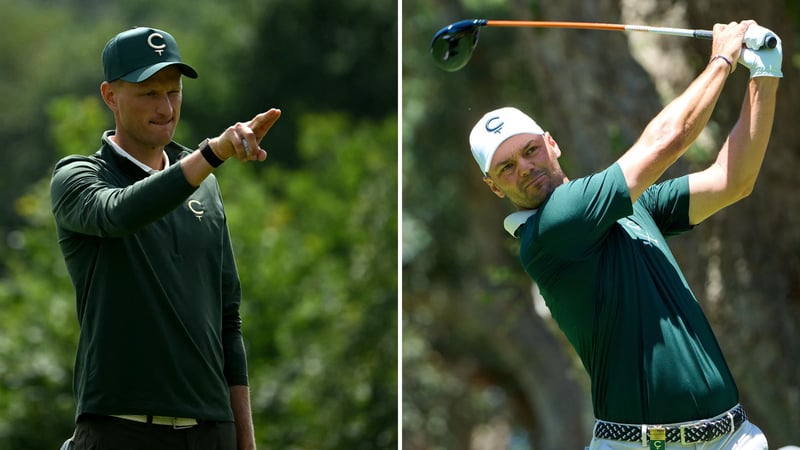 Starke Runden von Adrian Meronk und Martin Kaymer bei LIV Golf UK. (Fotos: Getty)