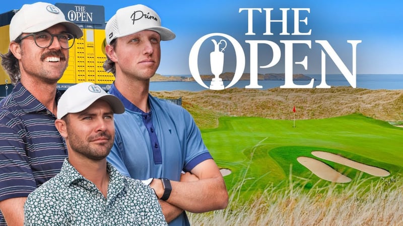 Drei YouTuber spielen auf Royal Portrush den Major-Cut nach. (Foto: Youtube@Grant Horvat Golf)