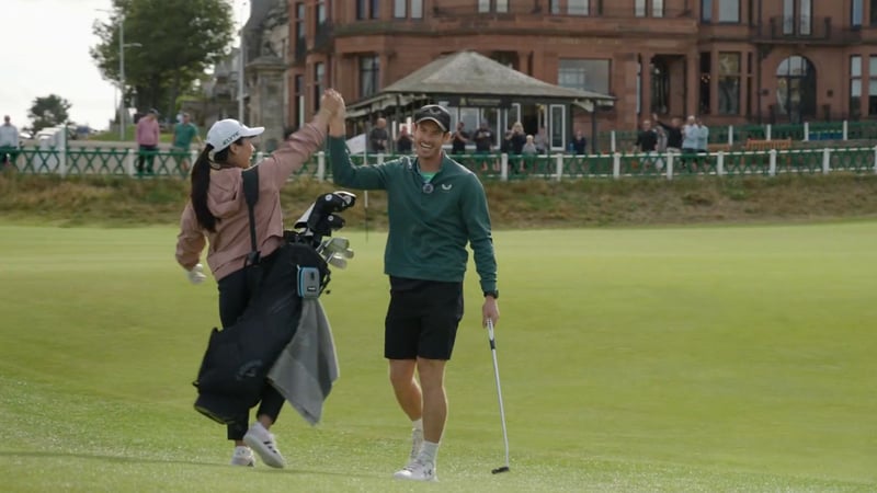 Andy Murray locht mit Callaway am Old Course einen Eagle-Putt- (Foto: Twitter@Callaway)