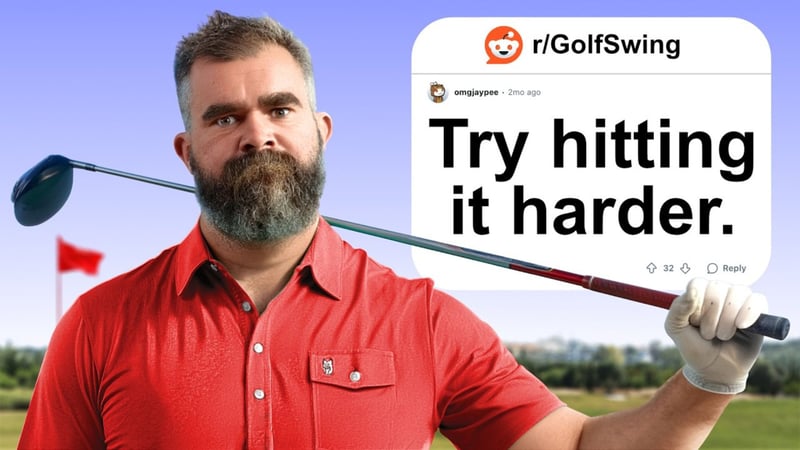 Jason Kelce lässt Reddit an seinen Golfschwung ran – was dabei rauskam. (Foto: Youtube@Jason Kelce)