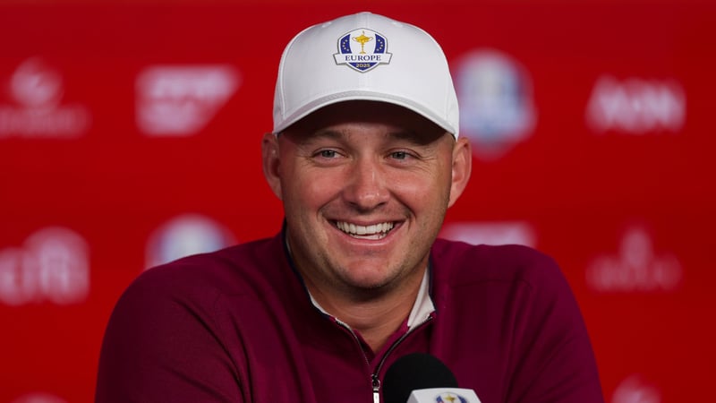 Sepp Straka gab im Vorfeld des Ryder Cups 2025 eine Pressekonferenz. (Foto: Getty)