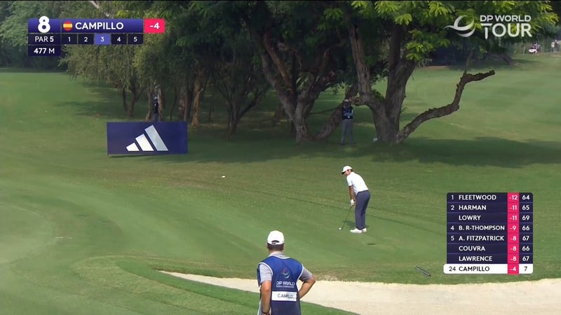 Spektakulärer Chip-in Eagle von Jorge Campillo bei der DP World Tour - (@DPWorldTour)