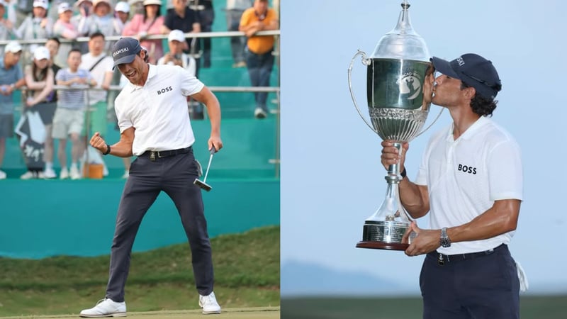 Dominic Foos gewinnt als erster Deutscher seit Bernhard Langer auf der Asian Tour. (@domfoos)