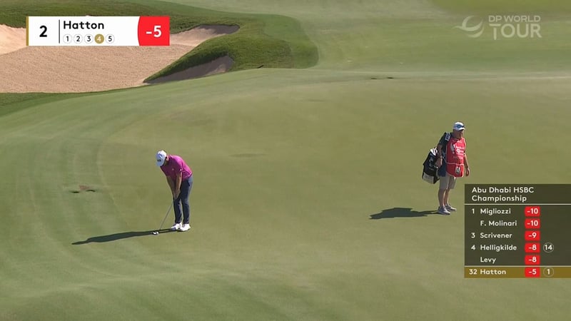 Tyrrell Hatton locht mit Wedge direkt vom Grün ein – beeindruckender Moment auf der DP World Tour - (@DPWorldTour)