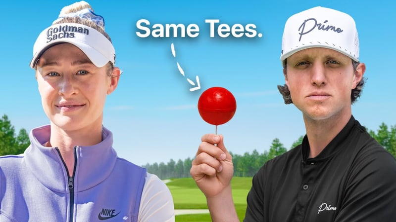 Korda im Duell gegen YouTuber Grant Horvat. (Foto: Youtube@ Grant Horvat Golf)