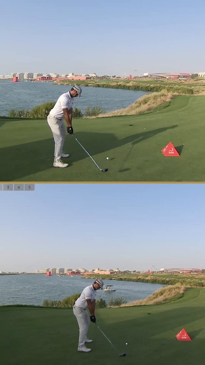 Aaron Rai beeindruckt mit identischen Abschlägen bei Abu Dhabi HSBC Championship - (@DPWorldTour)