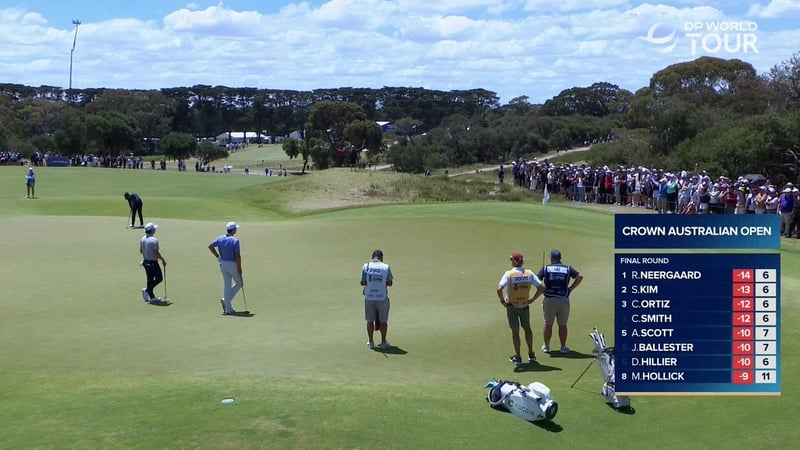 Adam Scott begeistert mit Chip-in beim Crown Australian Open 2025 - (@DPWorldTour)