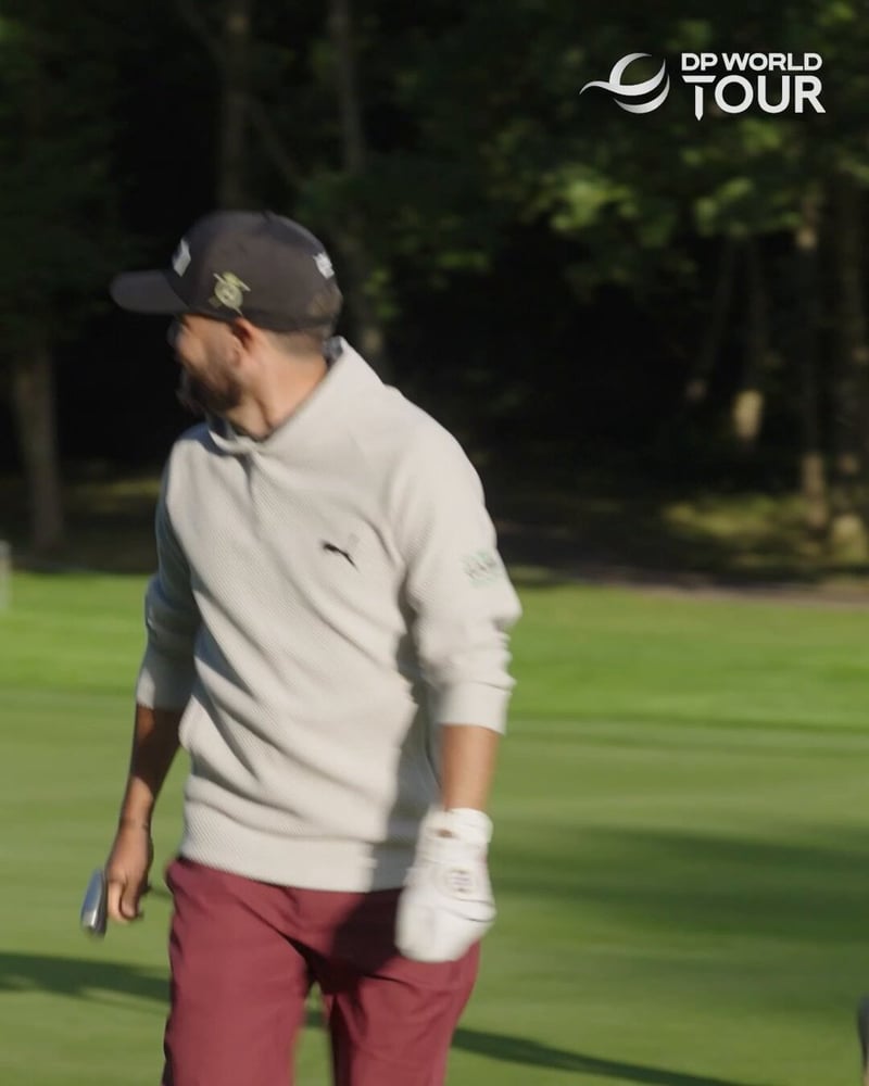 DP World Tour Profi tritt mit nur einem Schläger gegen volles Bag an - (@DPWorldTour)