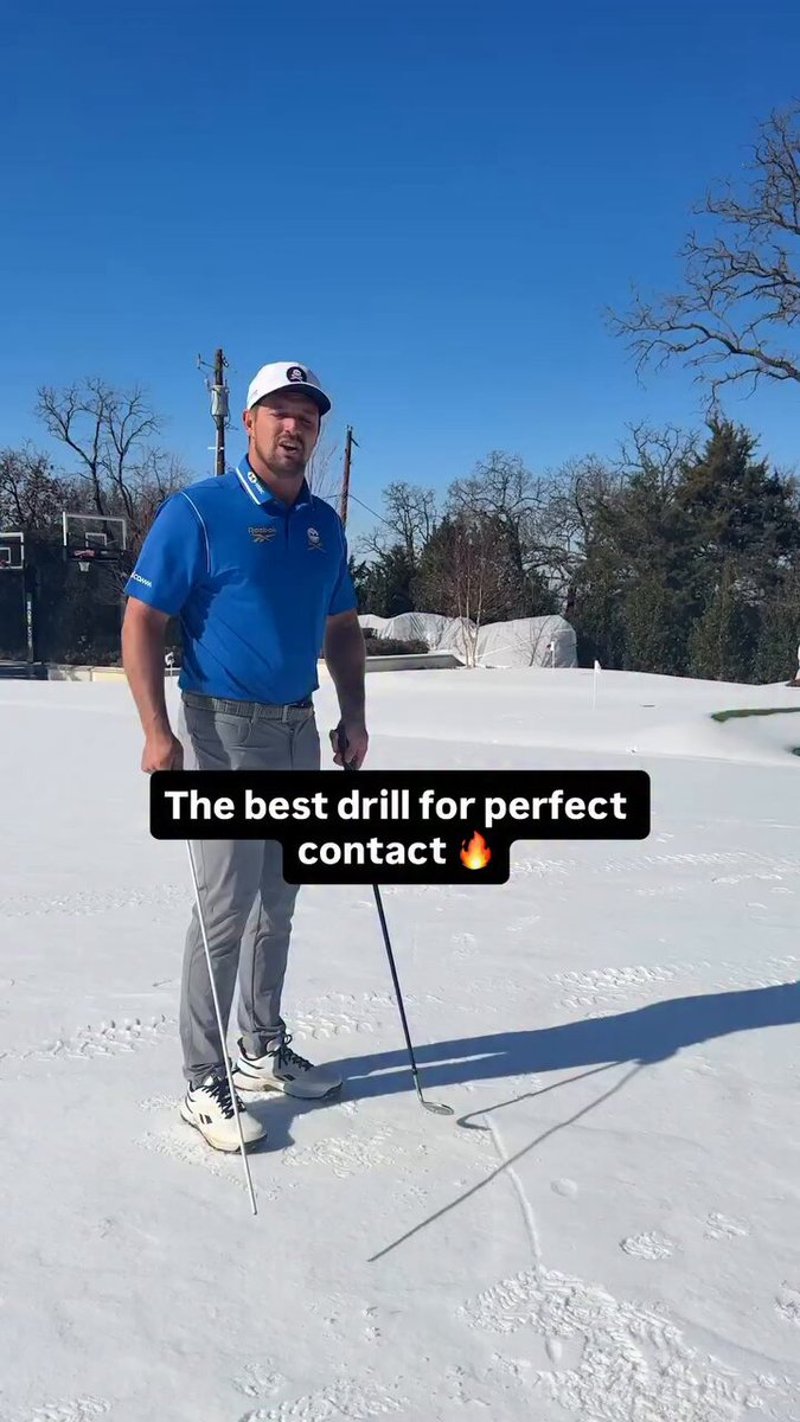 Bryson DeChambeau zeigt Drill für perfekten Ballkontakt - (@NUCLRGOLF)