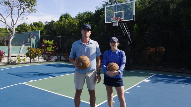 Hunter Eichhorn zeigt Basketball-Skills vor Korn Ferry Tour auf den Bahamas - (@KornFerryTour)