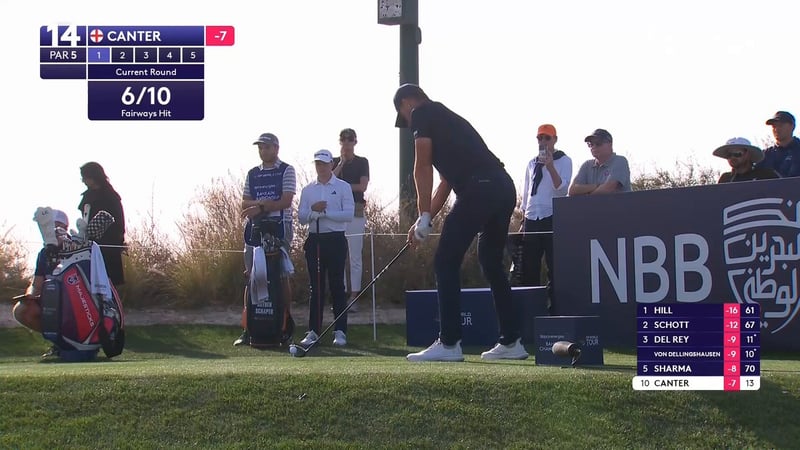 Laurie Canter beeindruckt mit 346-Yard-Drive bei Bapco Energies Bahrain Championship - (@DPWorldTour)