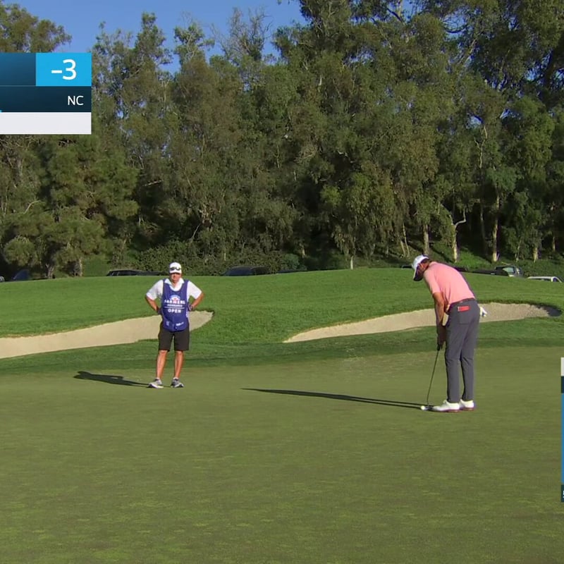 Harris English sichert Cut beim Farmers Insurance Open mit entscheidendem Putt - (@PGATOUR)
