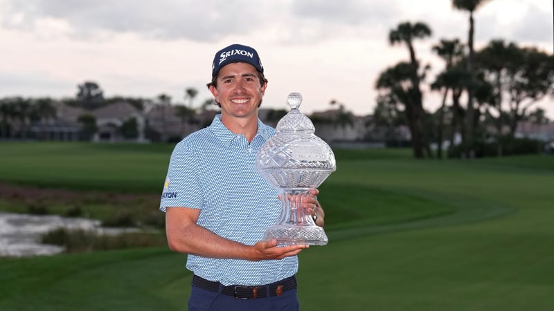 Nico Echavarria kann sich nach einem Nervenkrimi den PGA Tour Titel beim Cognization Classic sichern. (Foto: Getty)