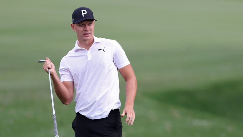 Matti Schmid im Interview mit MagentaTV nach Runde 1 der Players Championship. (Foto: Getty)