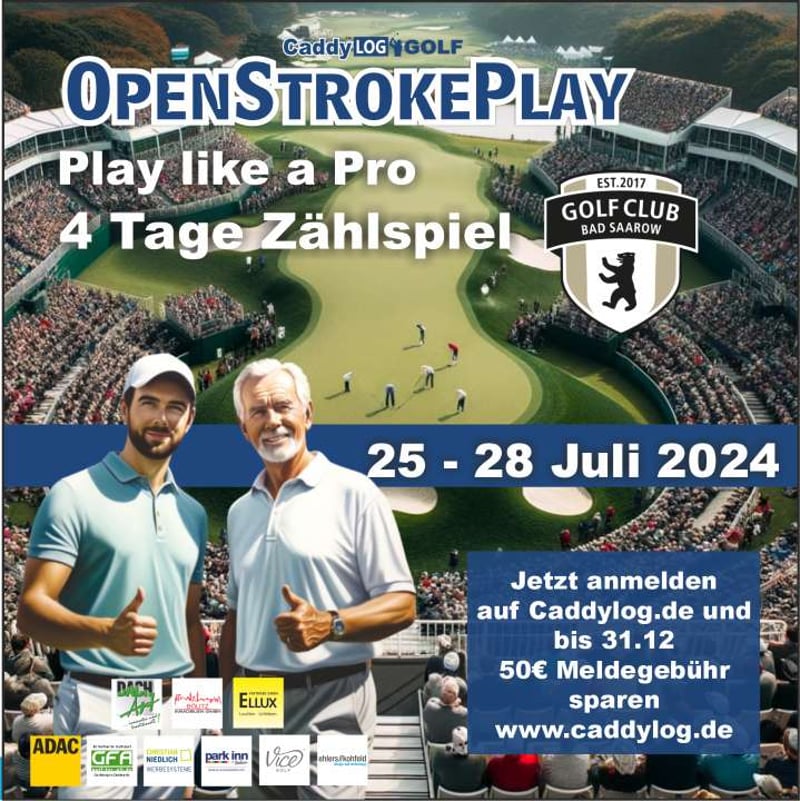 Das OpenStrokeplay Turnier „Play like a Pro“ vom 25. bis 28. Juli 2024