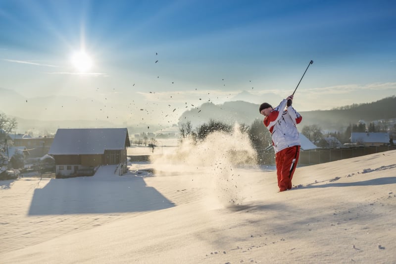 Was macht der Schweizer Golfspieler im Winter?
