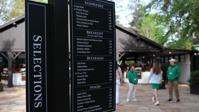 Das Concession Menu gehört bei den US Masters seit Jahren fest zur Turniertradition. (Foto: X.com/GOLF.com)