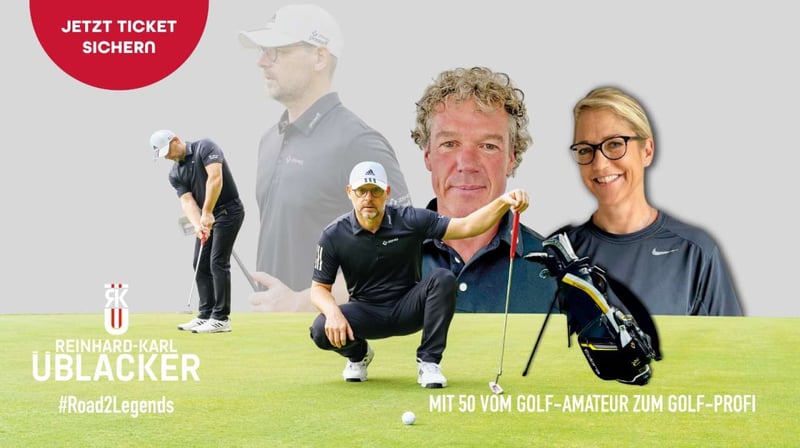 Werde Teil einer spektakulären Reise! Sichere dir jetzt dein Ticket und sei live beim Training mit zwei ehemaligen Bundestrainern dabei, die mich auf meinem Weg vom Amateur zur Legends Tour unterstützen.
