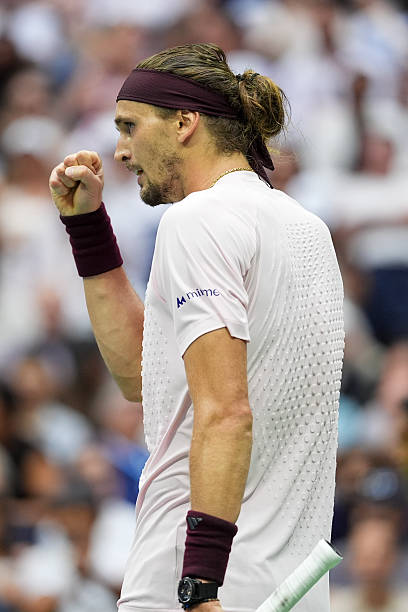 Alexander Zverev reacts with focus in the final against Ben Shelton.