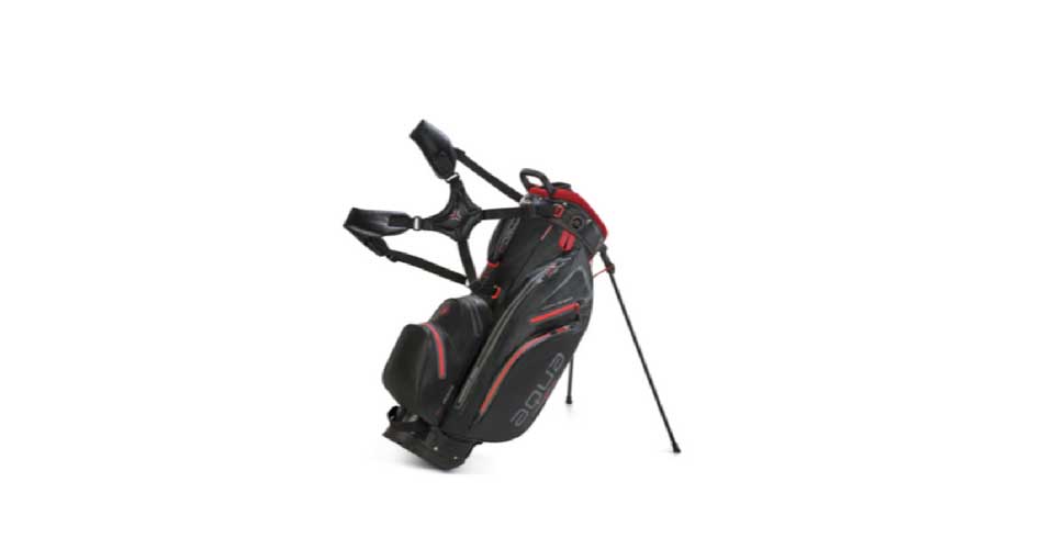Das neue Aqua Hybrid Golfbag in der Farbe schwarz. (Foto: Big Max Golf)
