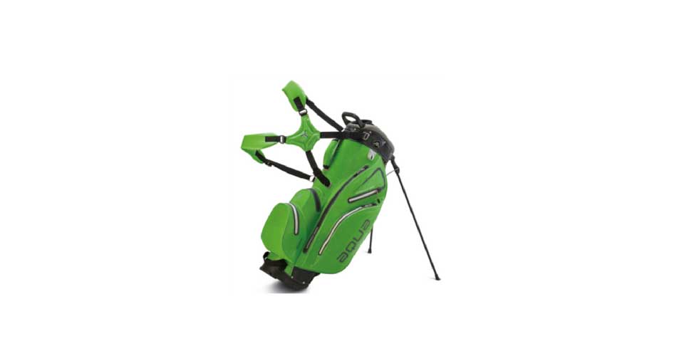 Das neue Aqua Hybrid Golfbag in der Farbe grün. (Foto: Big Max Golf)