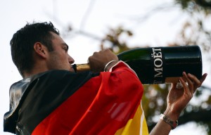 Martin Kaymer mit Deutschlandflagge