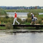Martin Kaymer und Craig Conelly auf der Brücke bei der SA Open