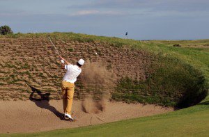 Im Bunker von Carnoustie, Scotland