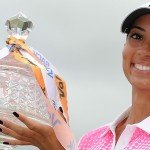 Cheyenne Woods ist die stolze Siegerin des Volvik Ladies Masters an der australischen Gold Coast