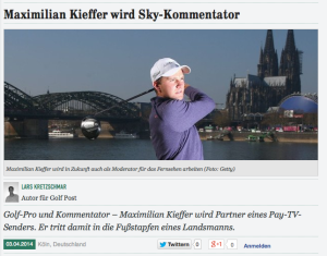 Richtigstellung: Maximilian Kieffer und Sky schließen eine Partnerschaft.