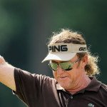 Miguel Angel Jiménez spielte am zweiten Tag der US Open einen der besonders spektakulären Schläge.