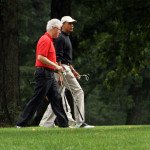 Der Präsidenten-Flight_ Barack Obama und Bill Clinton. (Foto: Getty)