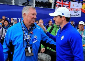 Sir Alex Ferguson mit Rory McIlroy. Foto: Getty)