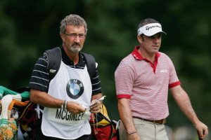 Paul McGinley mit seinem Caddie Eddie Jordan im Jahr 2005.