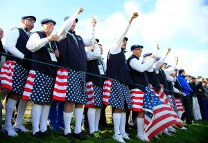 Hot Dog und Dudelsack beim Ryder Cup. (Foto: Getty)