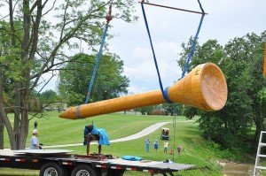 Das größte Golf Tee der Welt steht im Casey Country Club in Illinois.