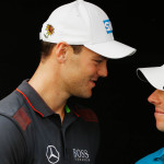 Rory McIlroy, Martin Kaymer und Jamie Donaldson teen bei der BMW PGA Championship in Wentworth gemeinsam auf.