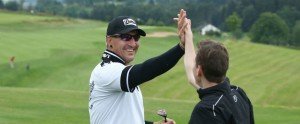 Stefan Kretzschmar hat einen riesen Drive, nur beim Putten hapert's noch.