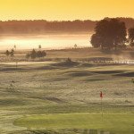 Indian Summer im Hotel- und Sportresort Fleesensee. 18. Loch des Schloss Course.