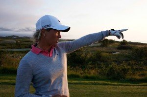 Suzann Pettersen auf dem Lofoten Golf Links. (Foto: Kevin Murray)