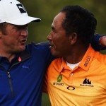 Sieger der European Open 2015, Thongchai Jaidee (re.), und Pelle Edberg im Sept. 2015. (Foto: Getty)