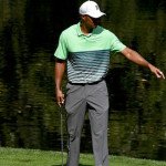 Tiger Woods mit einem seiner Kinder beim Par-3 Wettkampf in Augusta.