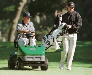 Martin fährt, sein Caddie läuft. (Foto: Getty)