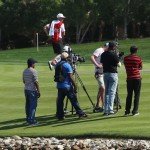 Rickie Fowler in Abu Dhabi: Susanne Claßen hat ihn und seinen Flight am Samstag mit dem Carryboard begleitet. (Foto: Getty)